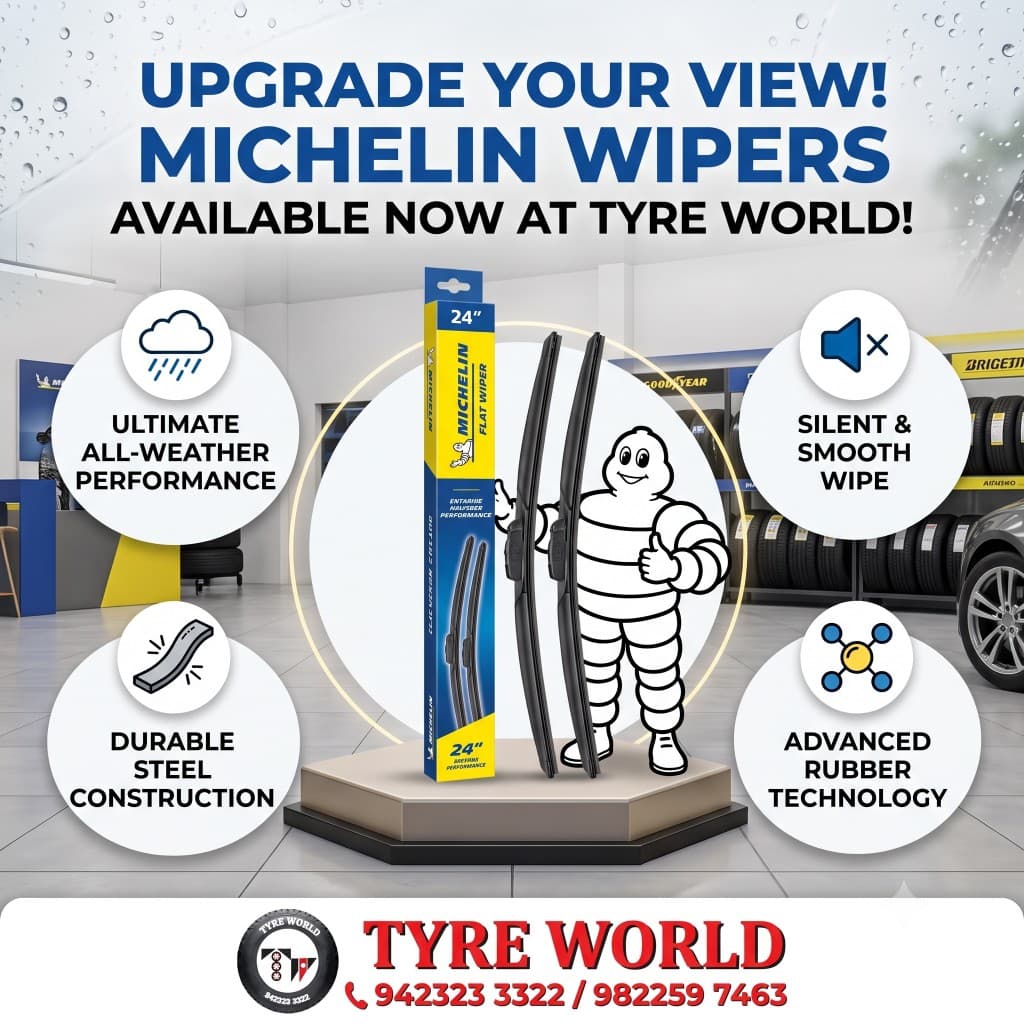 Michelin flat wiper blades 20% OFF promo at Tyre World Pune Bibwewadi